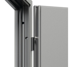 Detail interiérových dverí s rámom a pántom