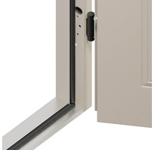 Detail dverí s tesnením a pántom