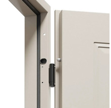 Detail dverí s rámom dverí a pántom