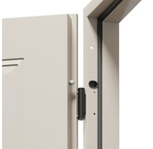 Detail interiérových dverí s kovaním a rámom