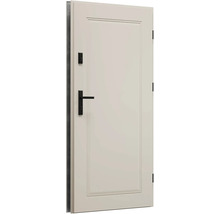 Biele interiérové dvere s čiernou kľučkou a zámkom