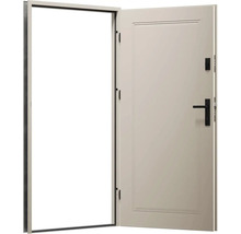 Otvorené vchodové dvere s rámom a kovaním