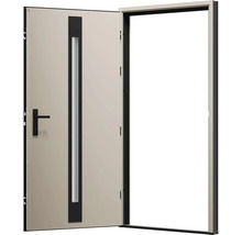 Otvorené vchodové dvere so sklenenou vložkou a kľučkou