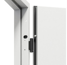 Detail interiérových dverí s rámom a pántom