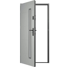 Otvorené vchodové dvere s oknom a kľučkou