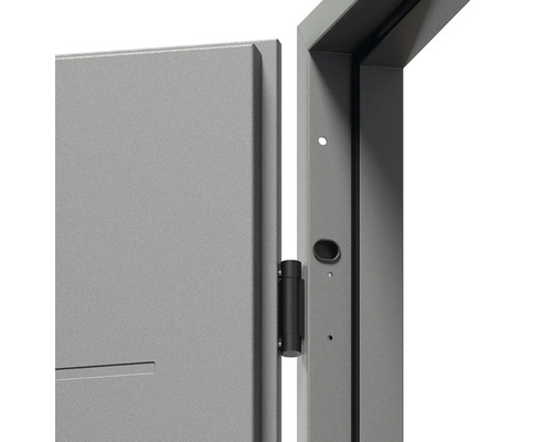 Detailný pohľad na dvere s rámom a pántom