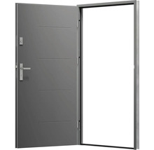 Otvorené oceľové dvere s kovaním a rámom