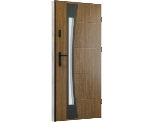 Vchodové dvere so sklenenou vložkou a kľučkou