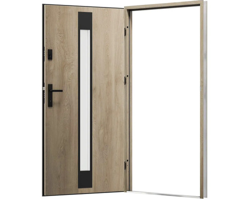 Otvorené vchodové dvere so sklenenou vložkou