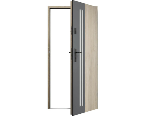 Otvorené vchodové dvere so sklenenou vložkou