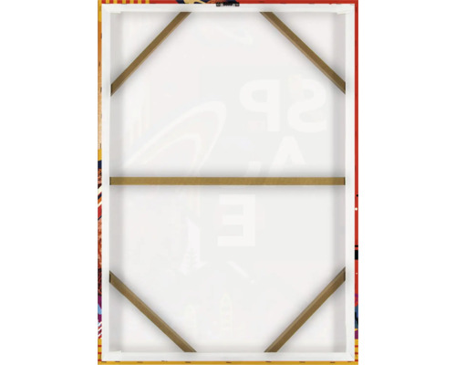 Zadná strana plátna s dreveným rámom