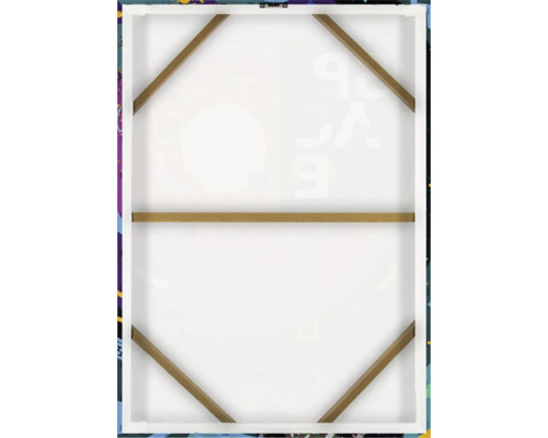 Zadná strana plátna s dreveným rámom