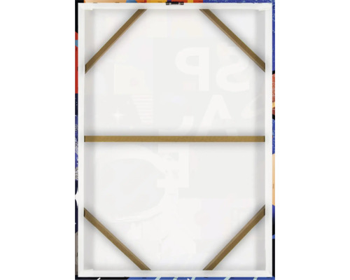 Zadná strana plátna s dreveným rámom