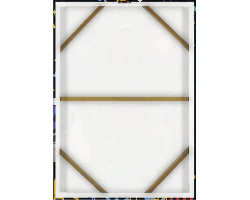 Zadná strana plátna s dreveným rámom