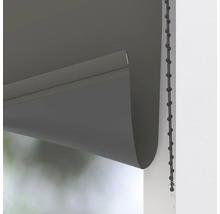 Sivá roleta s reťazovým ovládaním na dekoráciu okien