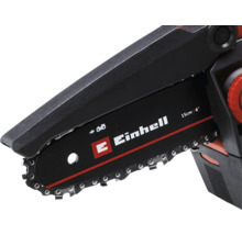 Logo Einhell na 15-centimetrovej akumulátorovej reťazovej píle