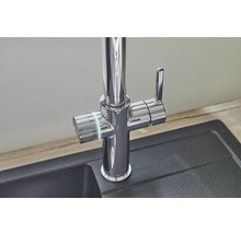 Kuchynská batéria s reguláciou teploty pri dreze