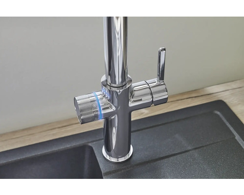 Kuchynská batéria s bočným regulátorom teploty