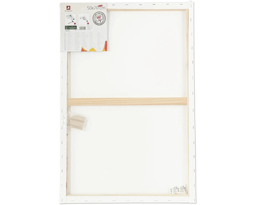 Slepý rám s rozmermi 50x70 cm, potiahnutý plátnom