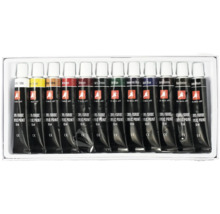 Sada dvanástich túb akrylovej farby