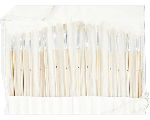 Súprava štetcov rôznych veľkostí v látkovom puzdre