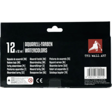 Sada akvarelových farieb s 12 farbami