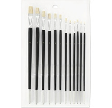 Sada desiatich štetcov s vláknami rôznych veľkostí