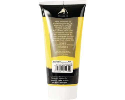 Tuba umeleckej akrylovej farby kadmiová žltá