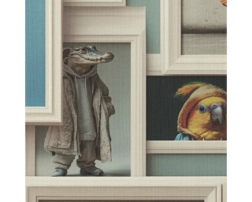 Tapeta so zvieracími motívmi v rámoch