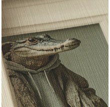 Dekoratívny obrázok aligátora s kapucňou
