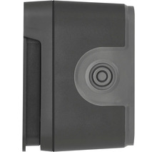 Detailný pohľad na sivé vonkajšie svietidlo