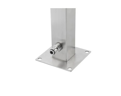 Stĺp z nehrdzavejúcej ocele s pripojením na vodovodný kohútik