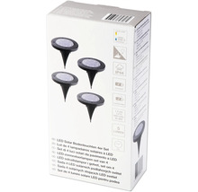 Balenie štyroch LED solárnych zemných svietidiel