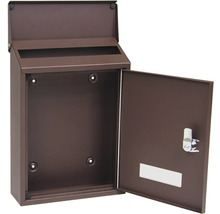 Otvorená kovová nástenná poštová schránka