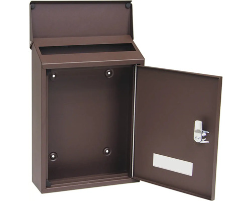 Otvorená kovová nástenná poštová schránka