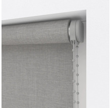 Sivá roleta s retiazkovým mechanizmom na dekoráciu okien