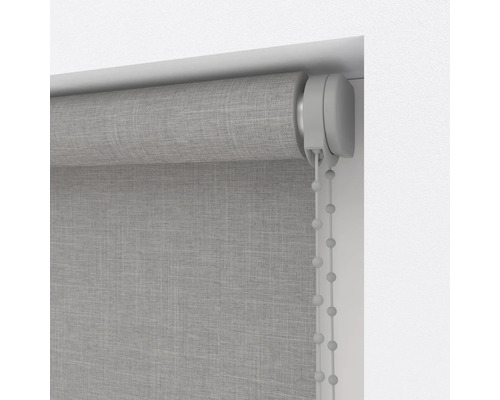 Sivá roleta s retiazkovým mechanizmom na dekoráciu okien