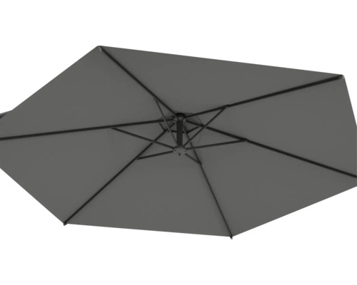 Pohľad zdola na otvorený slnečník.