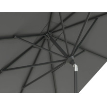 Detailný pohľad na slnečník zobrazujúci vzpery a mechanizmus