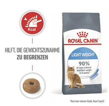 Krmivo pre mačky Royal Canin Light Weight pre kontrolu hmotnosti.
