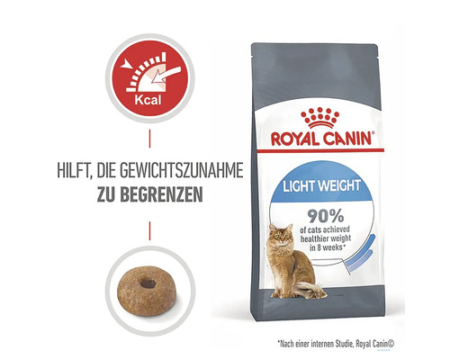 Krmivo pre mačky Royal Canin Light Weight pre kontrolu hmotnosti.