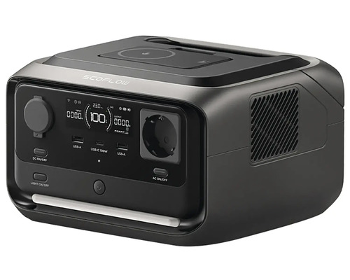 EcoFlow Powerstation s displejom, USB portami a zásuvkami