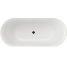 Pohľad zhora na vaňu s odtokom