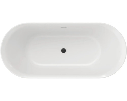 Pohľad zhora na vaňu s odtokom