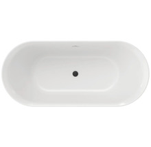 Voľne stojaca vaňa, oválny tvar, s odtokom v strede