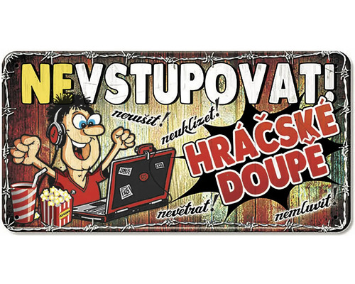 Dekoratívna kovová tabuľa s nápisom 'Nevstupovať!'