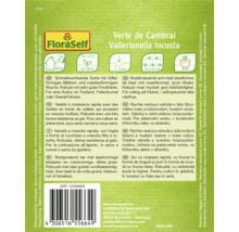 Balenie šalátu poľného 'Verte de Cambrai' značky FloraSelf s informáciami o vlastnostiach a pestovaní