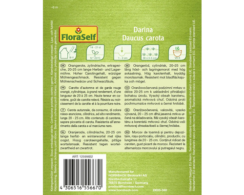 Balenie semien mrkvy Darina Daucus Carota
