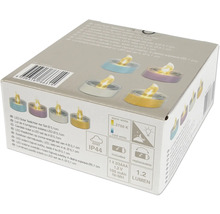 Balenie LED solárnych čajových sviečok v sade po 4 kusoch, priemer 5,1 cm