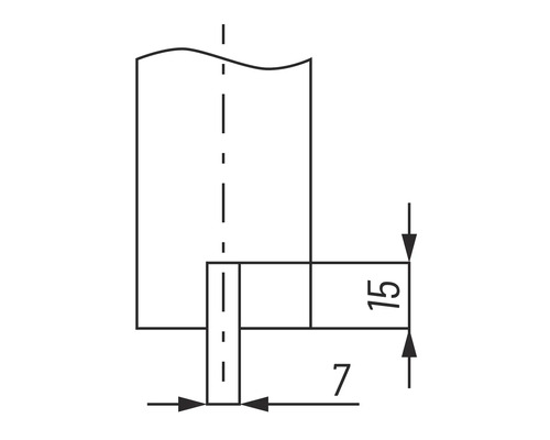 Technický výkres s rozmermi 7 a 15